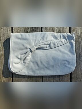 1980s Italian leather bow envelope clutch • prom / wedding / formal / party